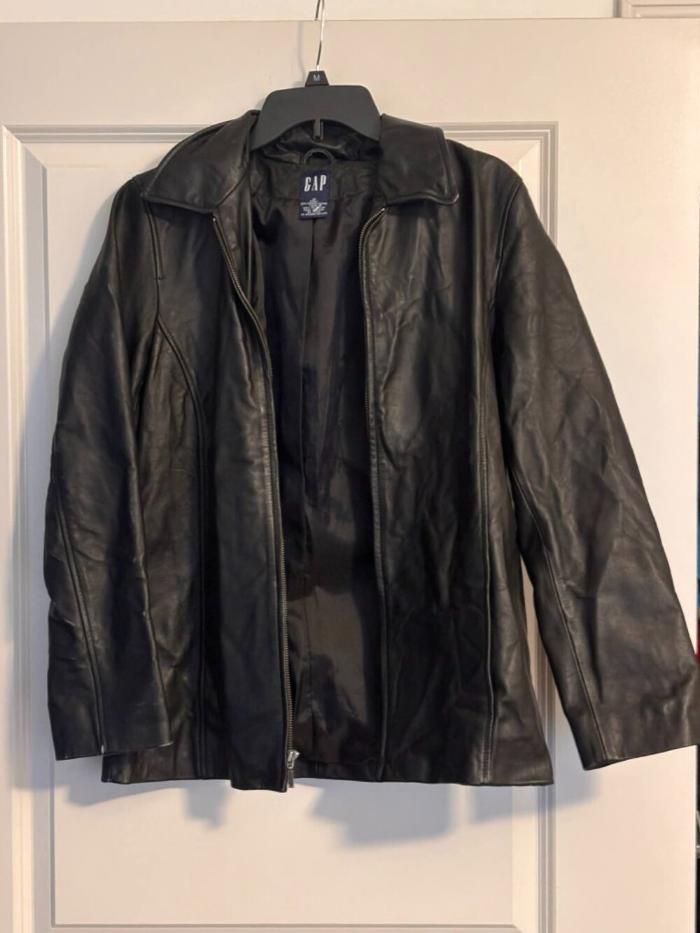 Very Nice Biker Jacket Genuine Leather Great Condition Size Medium GAP